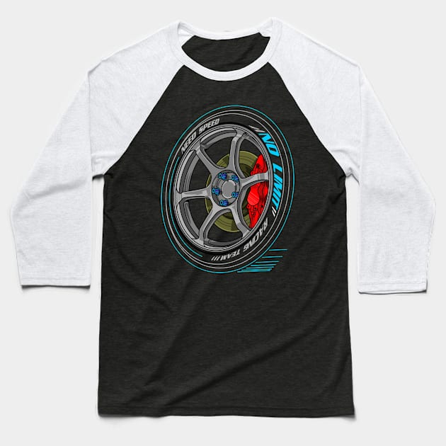 No Limit Wheel Rim Car Baseball T-Shirt by celengan